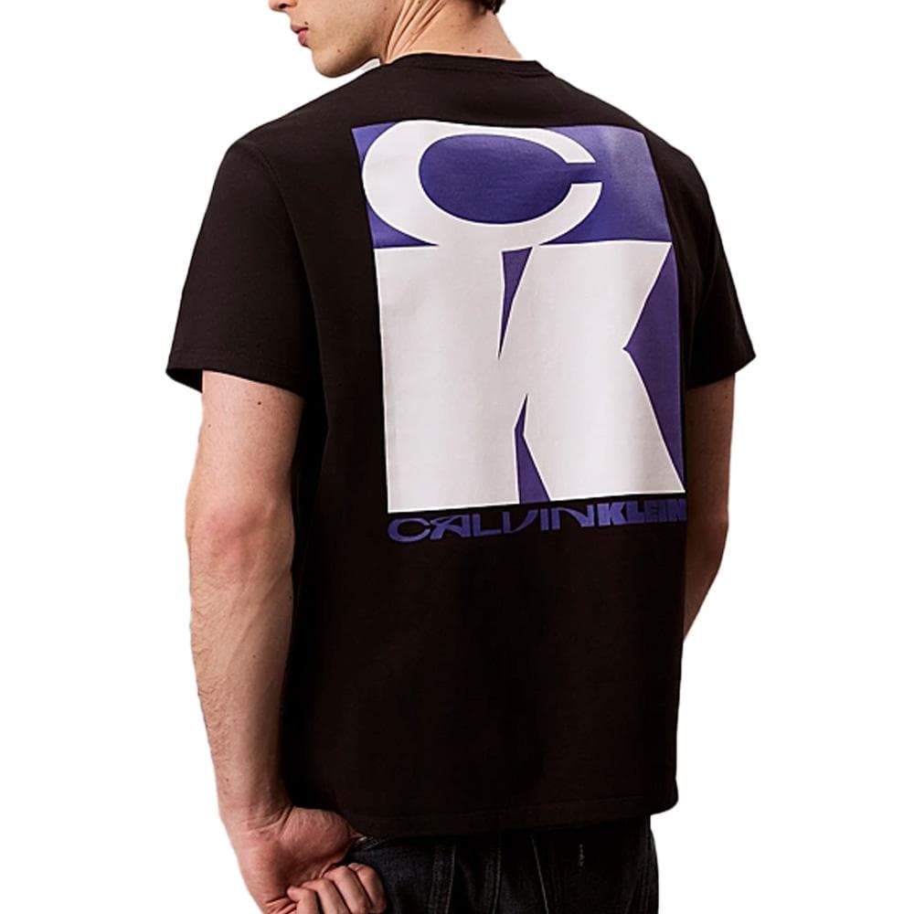 T-Shirt Noir Homme Calvin Klein Jeans 20s Stack 2
