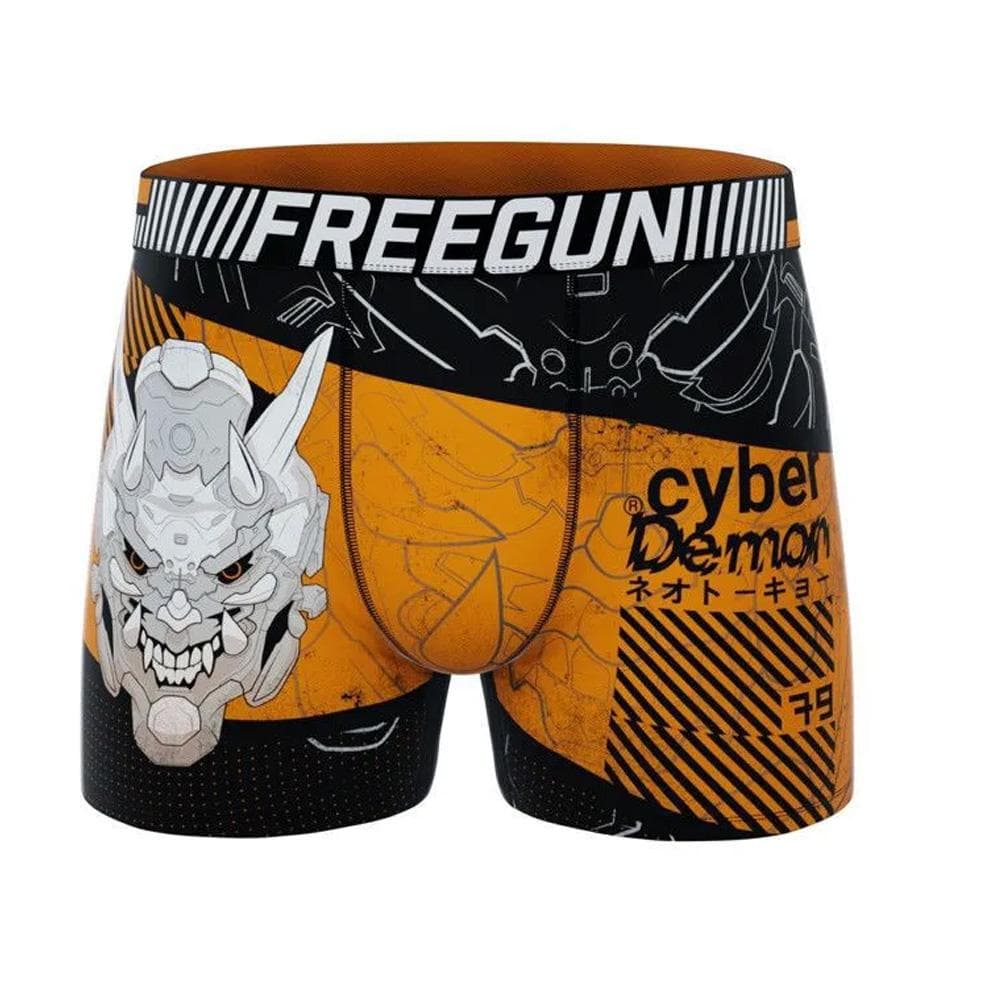 Boxer Noir/Orange Homme Freegun Cyber Démon 1