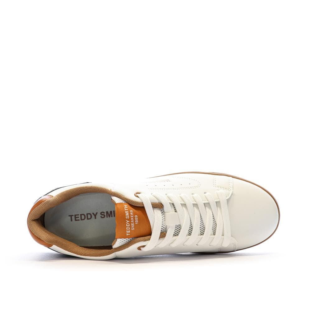 Baskets Blanches/Camel Homme Teddy Smith White Pu 4