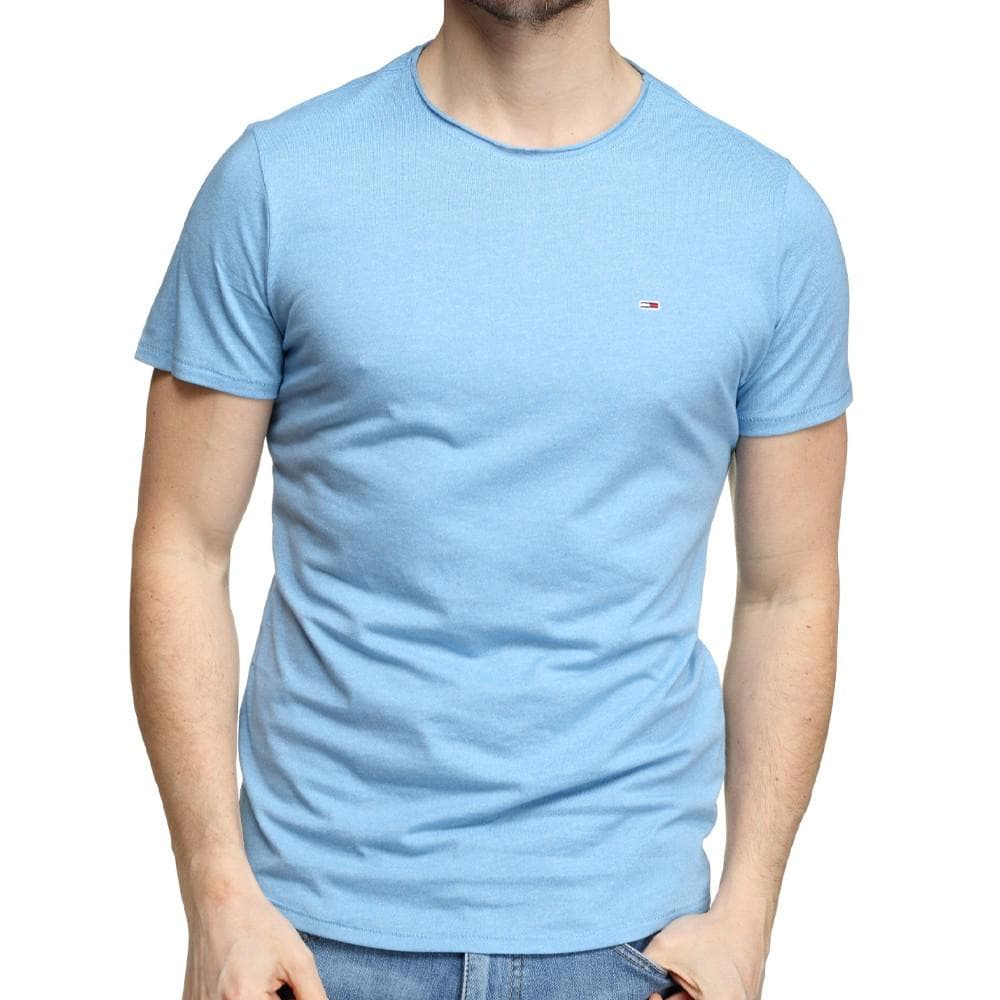 T-shirt Bleu Homme Tommy Jeans Slim Jaspe 1