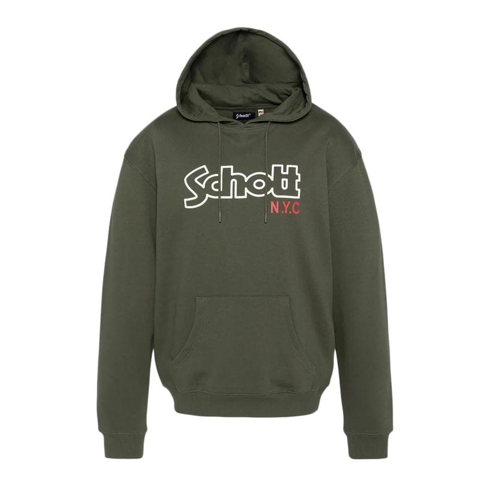 Sweat à Capuche Kaki Homme Schott Sidney 1