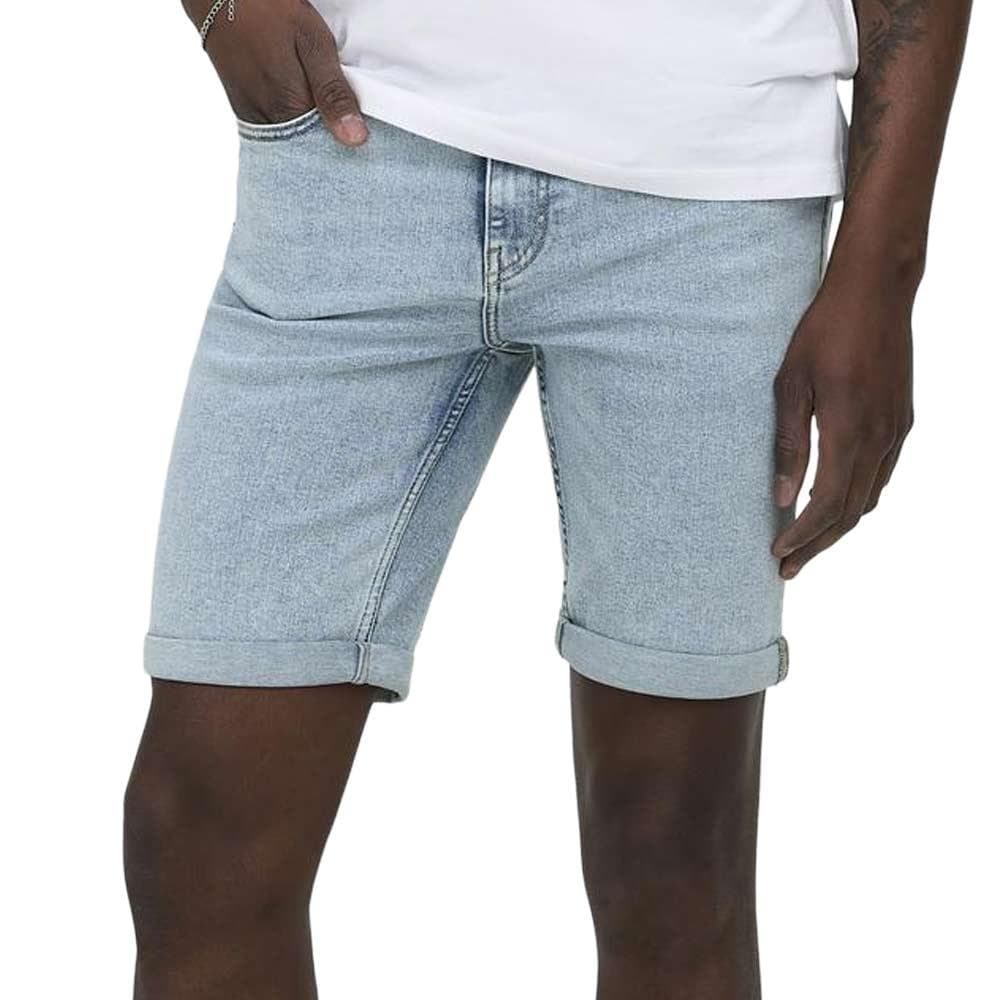 Short Bleu Homme Only & Sons Ply Lbd 1