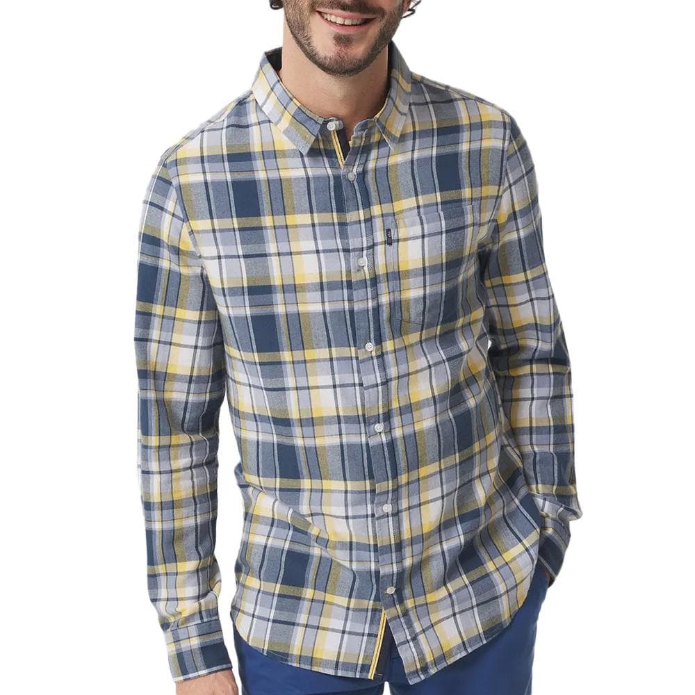 Chemise à carreaux Bleu/Jaune Homme TBS SULKYCHE 1