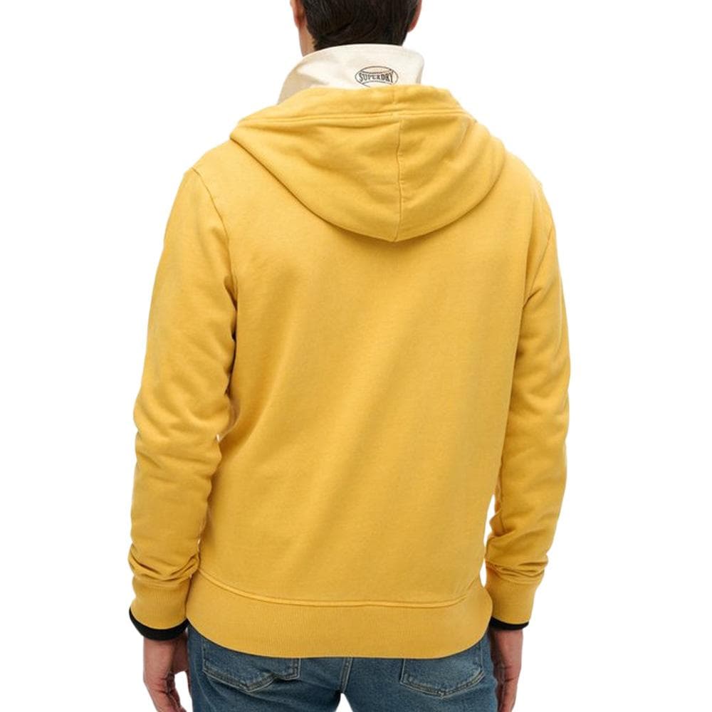 Sweat Zippé Jaune Homme Superdry Essential Washed Ziphood 2