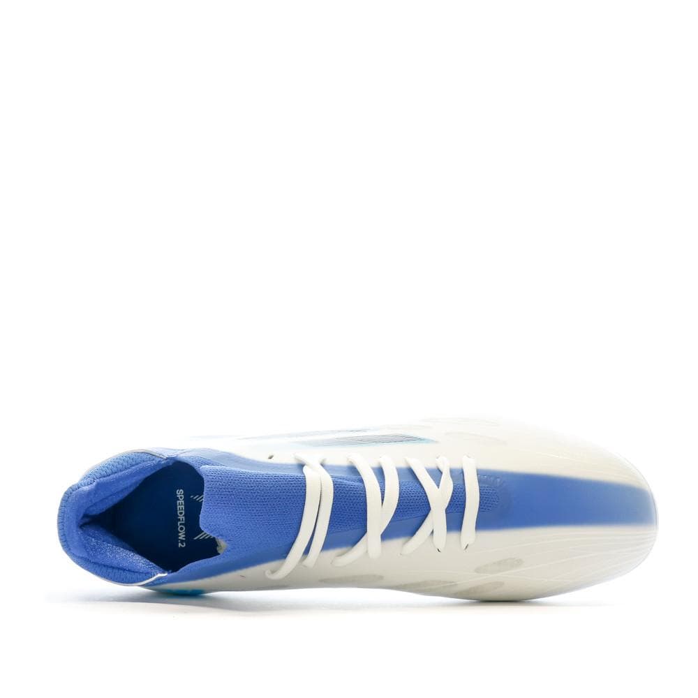 Chaussures de Football Blanche/Bleu Mixte Adidas X Speedflow.2 4
