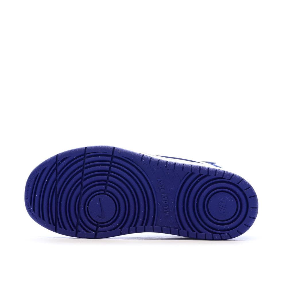 Baskets Blanches/Bleu Garçon Nike Court Borough Mid 2 5