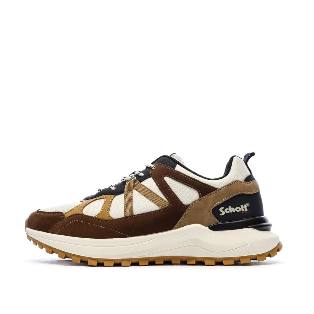 Baskets Beige/Bordeaux/Moutarde Homme Schott Heck 1