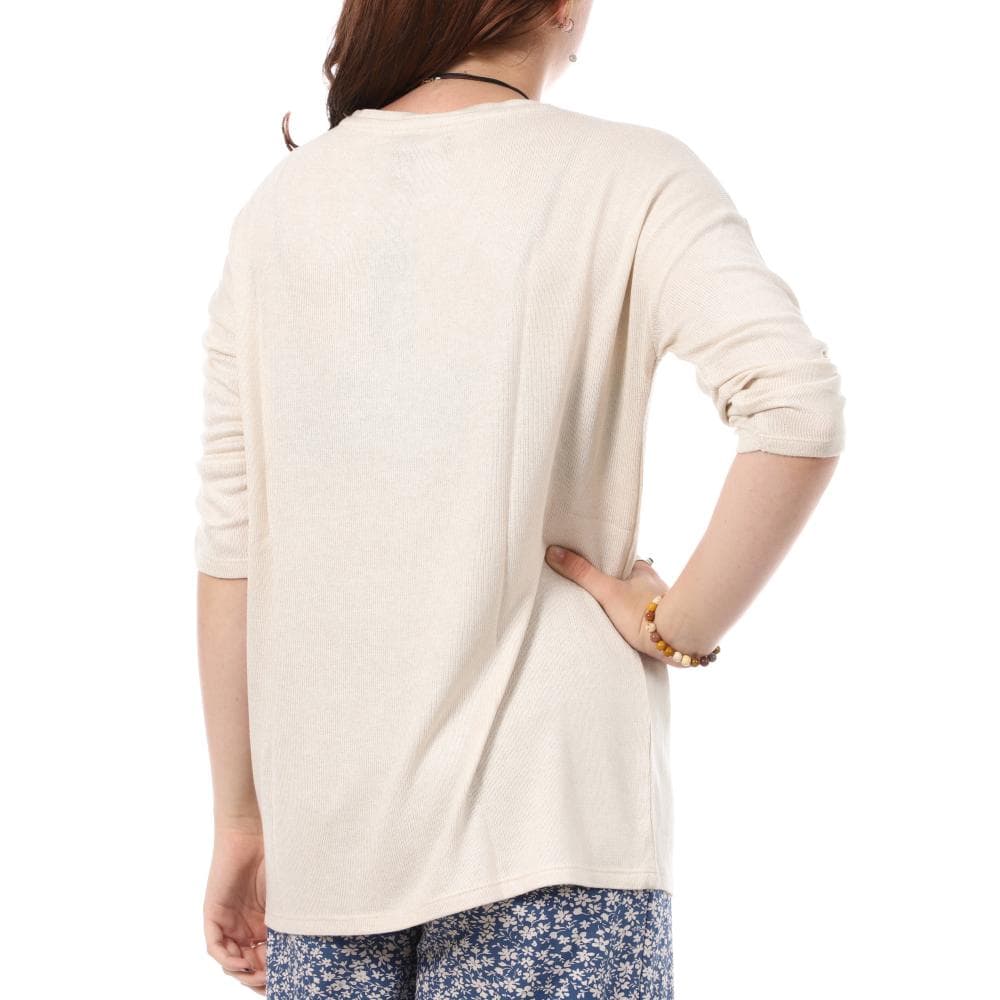 Pull Beige Femme Vero Moda Brianna 3/4 2