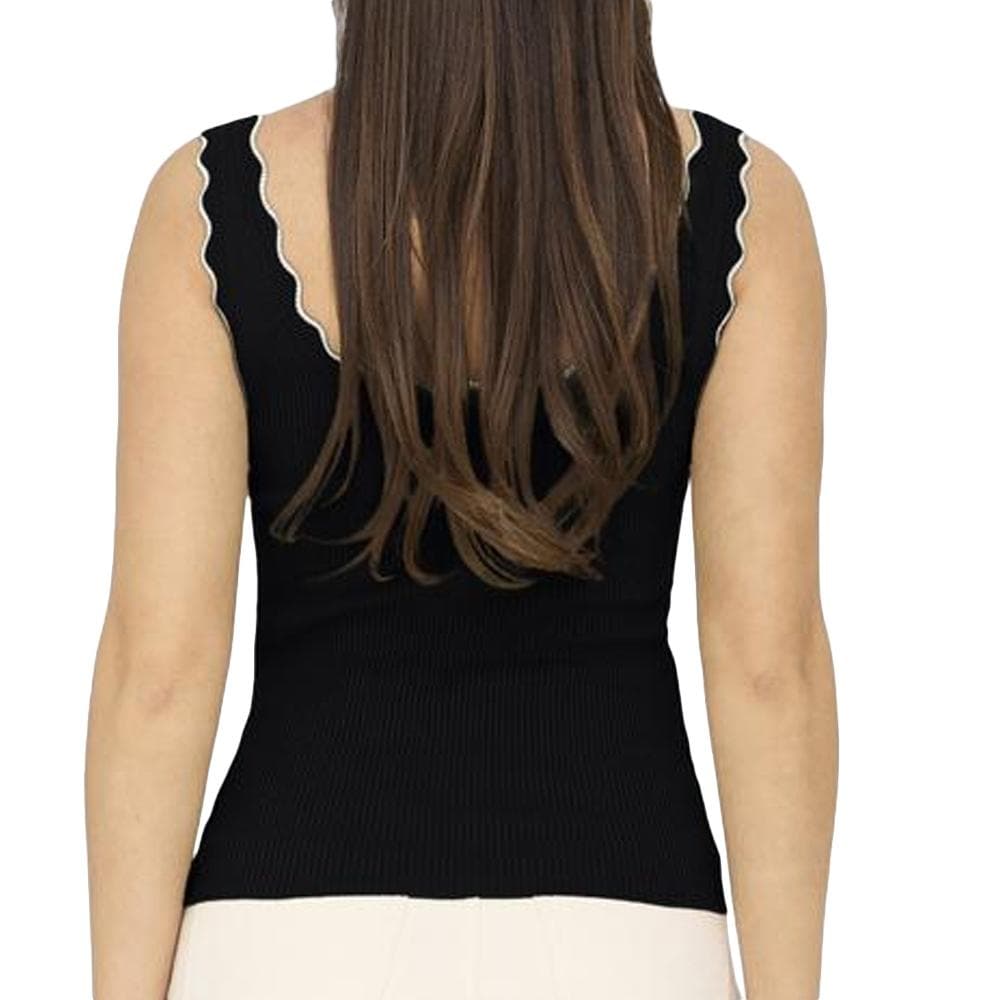 Débardeur Noir/Ecru Femme JDY Nanna 2
