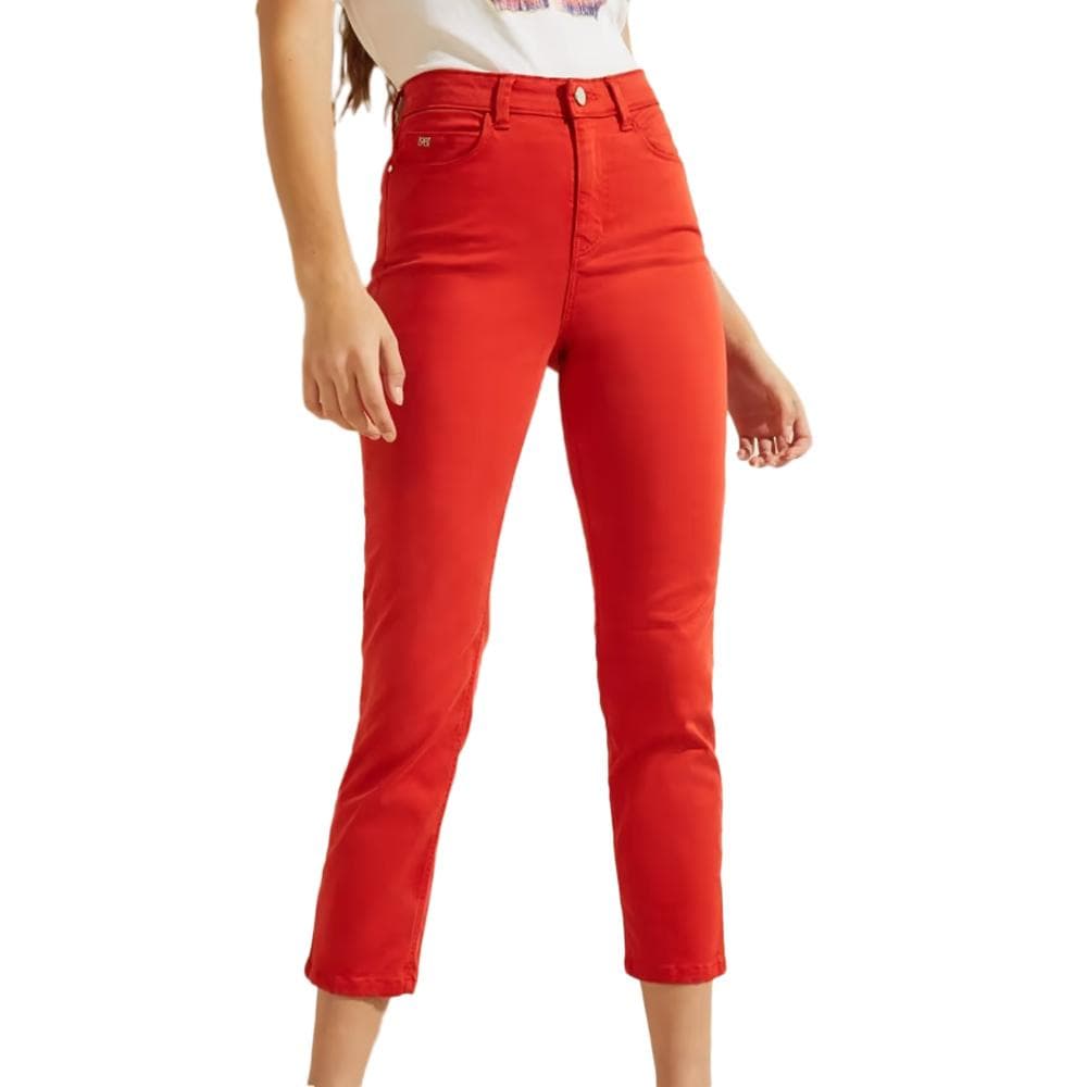 Jean Rouge Femme Guess Jeans W1GB 1