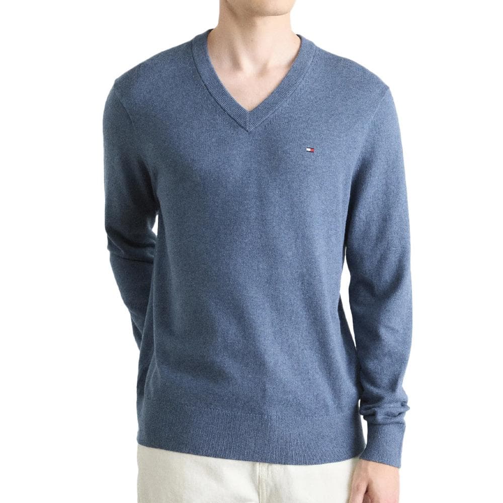 Pull Bleu Moyen Homme Tommy Hilfiger Pima 1