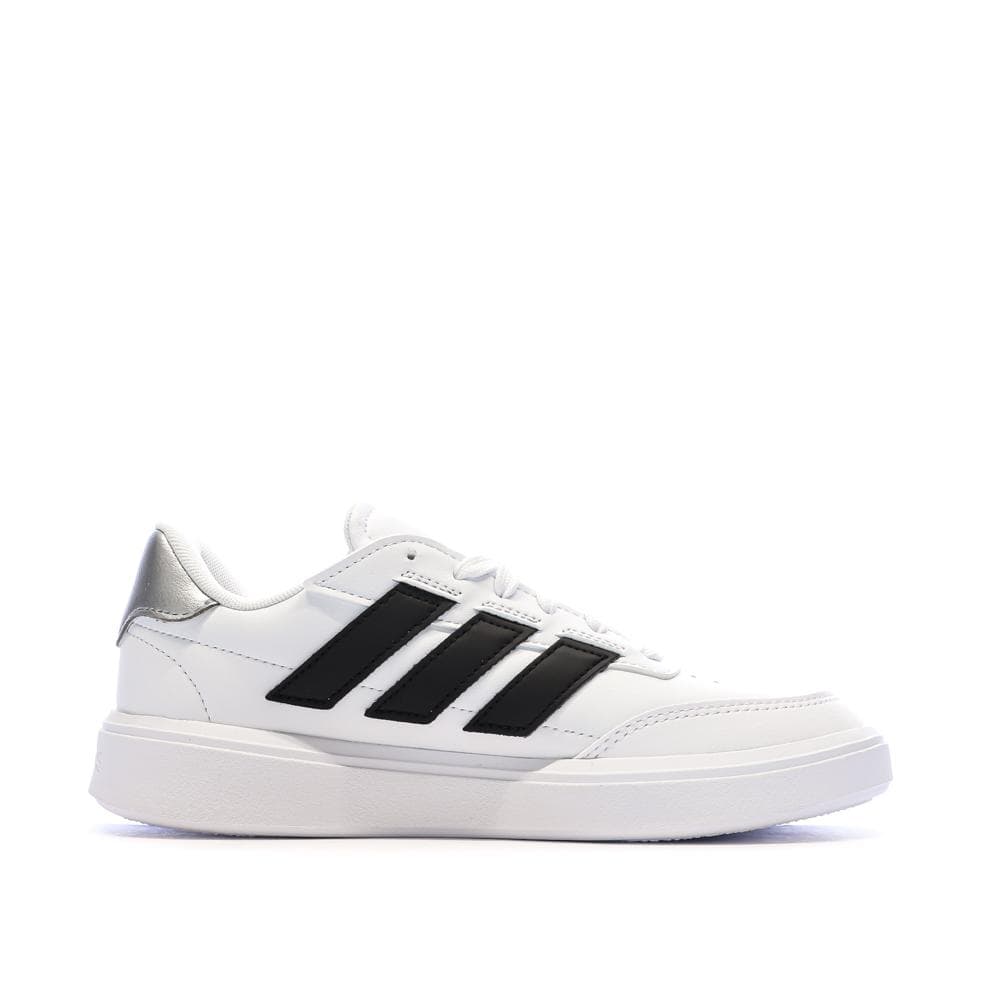 Baskets Blanches/Noires Garçon Adidas Courtblock 2