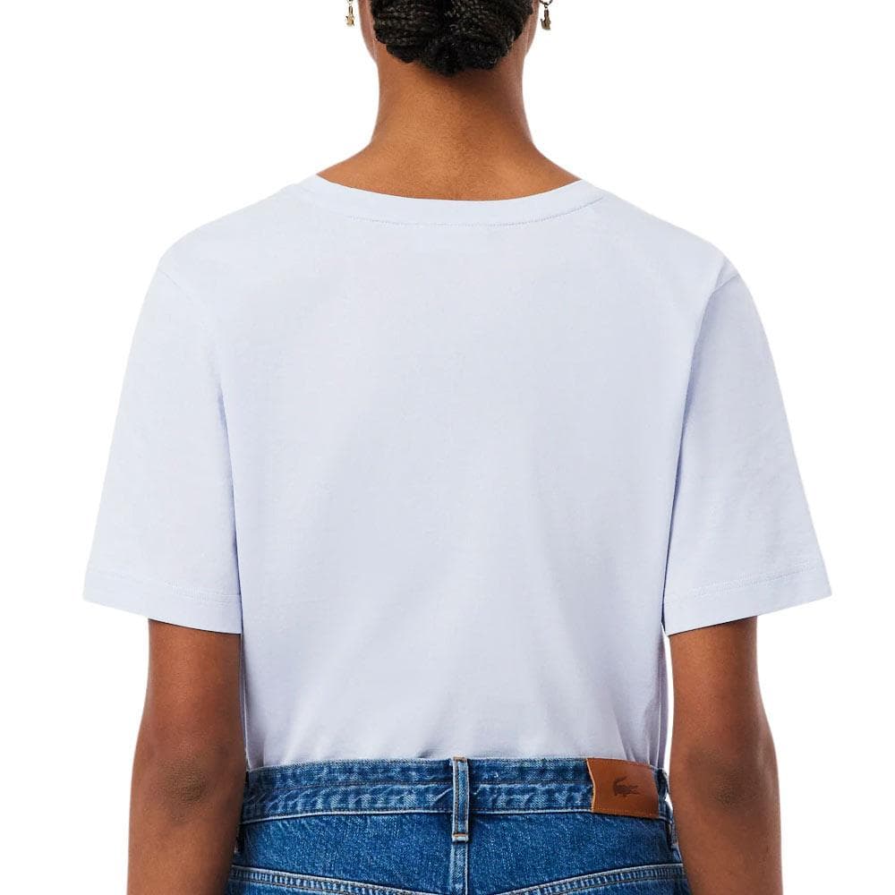 T-Shirt Bleu Femme Lacoste Relaxed 2