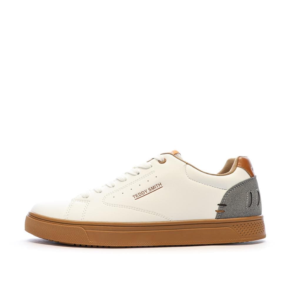 Baskets Blanches/Camel Homme Teddy Smith White Pu 1