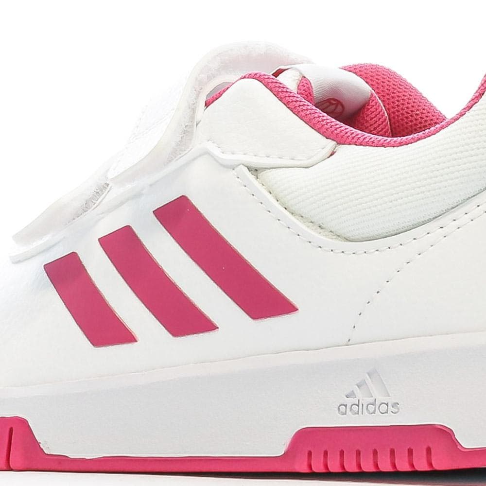 Baskets Blanches/Roses Fille Adidas Tensaur 7