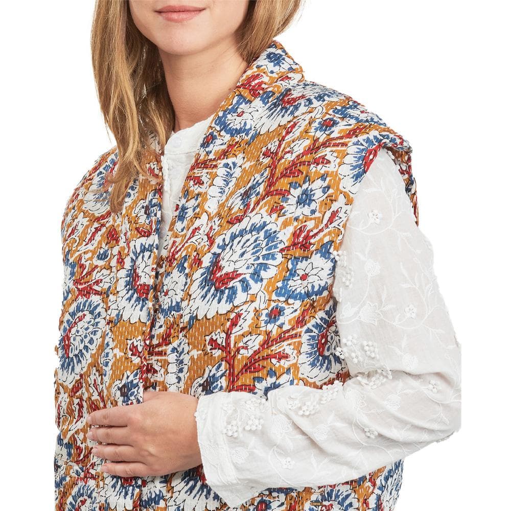 Veste légères à fleurs Orange/Bleu Femme Kaporal SONIA 3