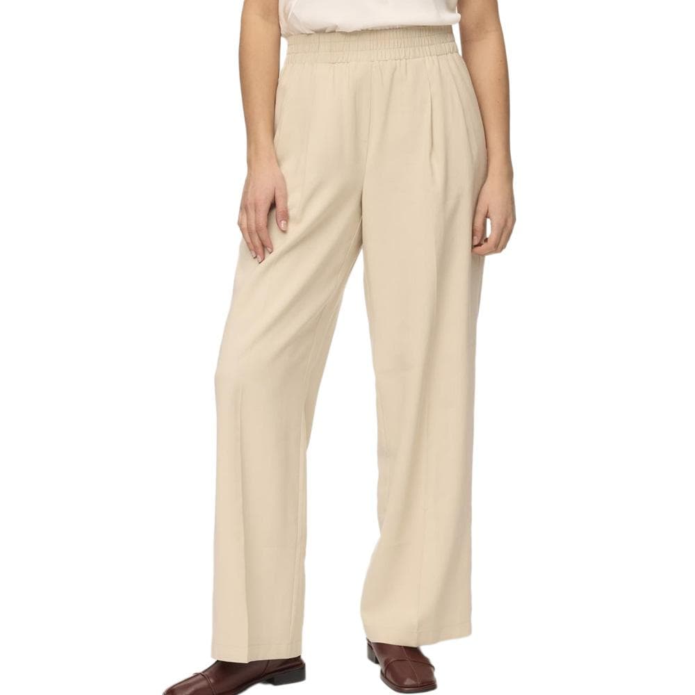 Pantalon fluide Beige Femme Vero Moda Carmen Wide 1