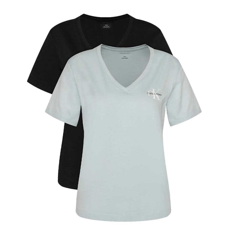 Lot de 2 T-shirts Noir/Bleu Femme Calvin Klein Jeans Monologo 1