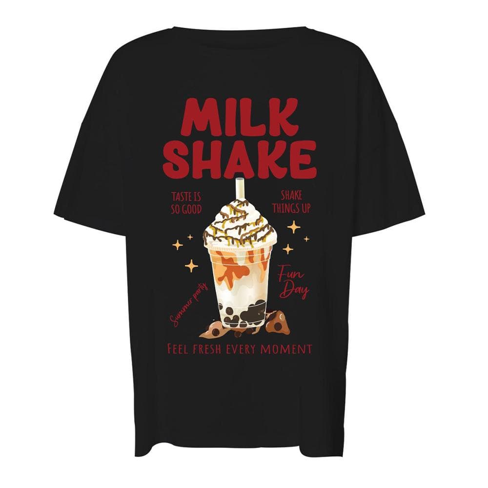T-shirt Noir Femme Noisy May Pizza 1