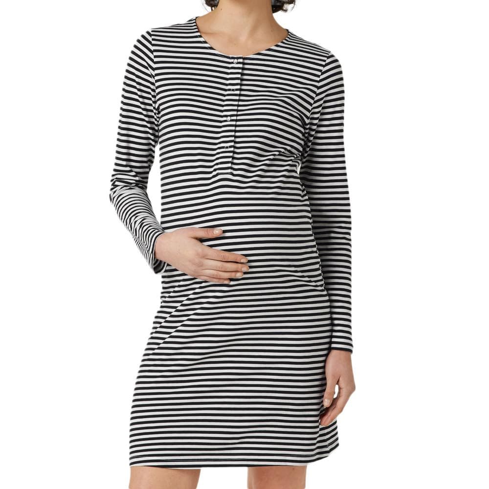 Chemise de nuit Noir/Blanc Femme Mamalicious Holly 1