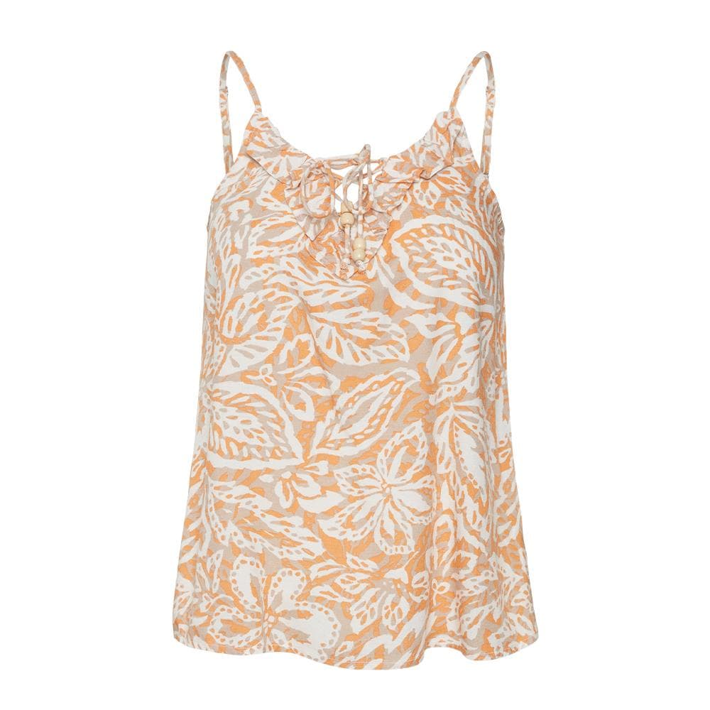 Débardeur Blanc/Orange Femme Vero Moda Singlet 1