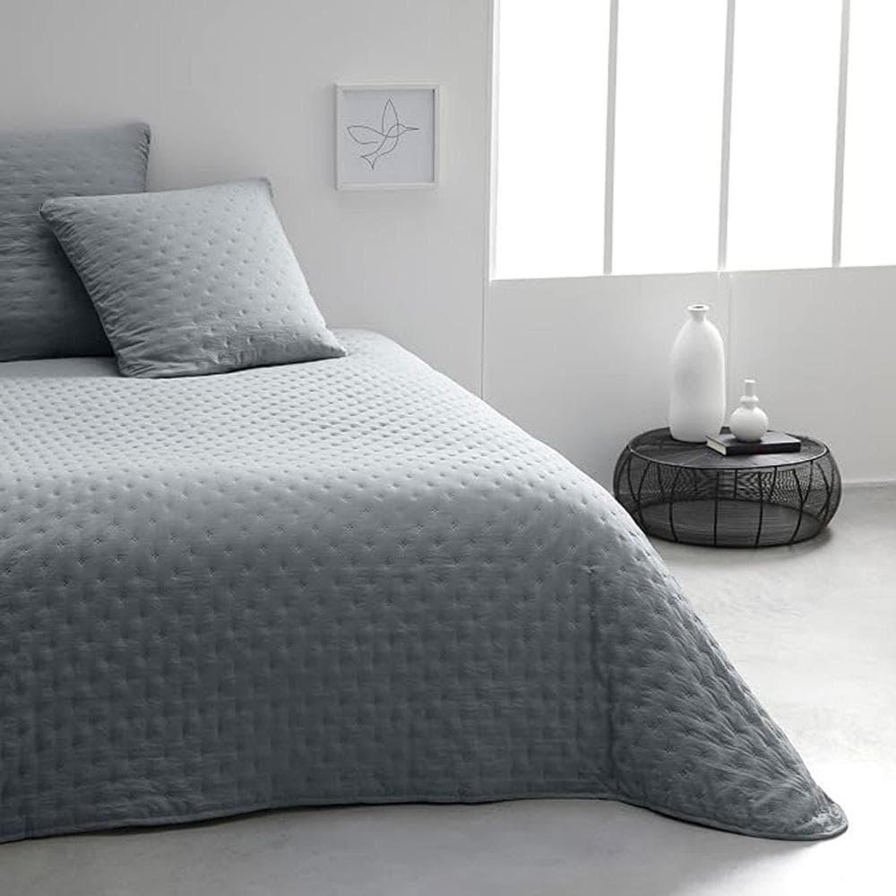 Couvre lit + 2 Taies d'oreiller Gris Today 260x240cm 1