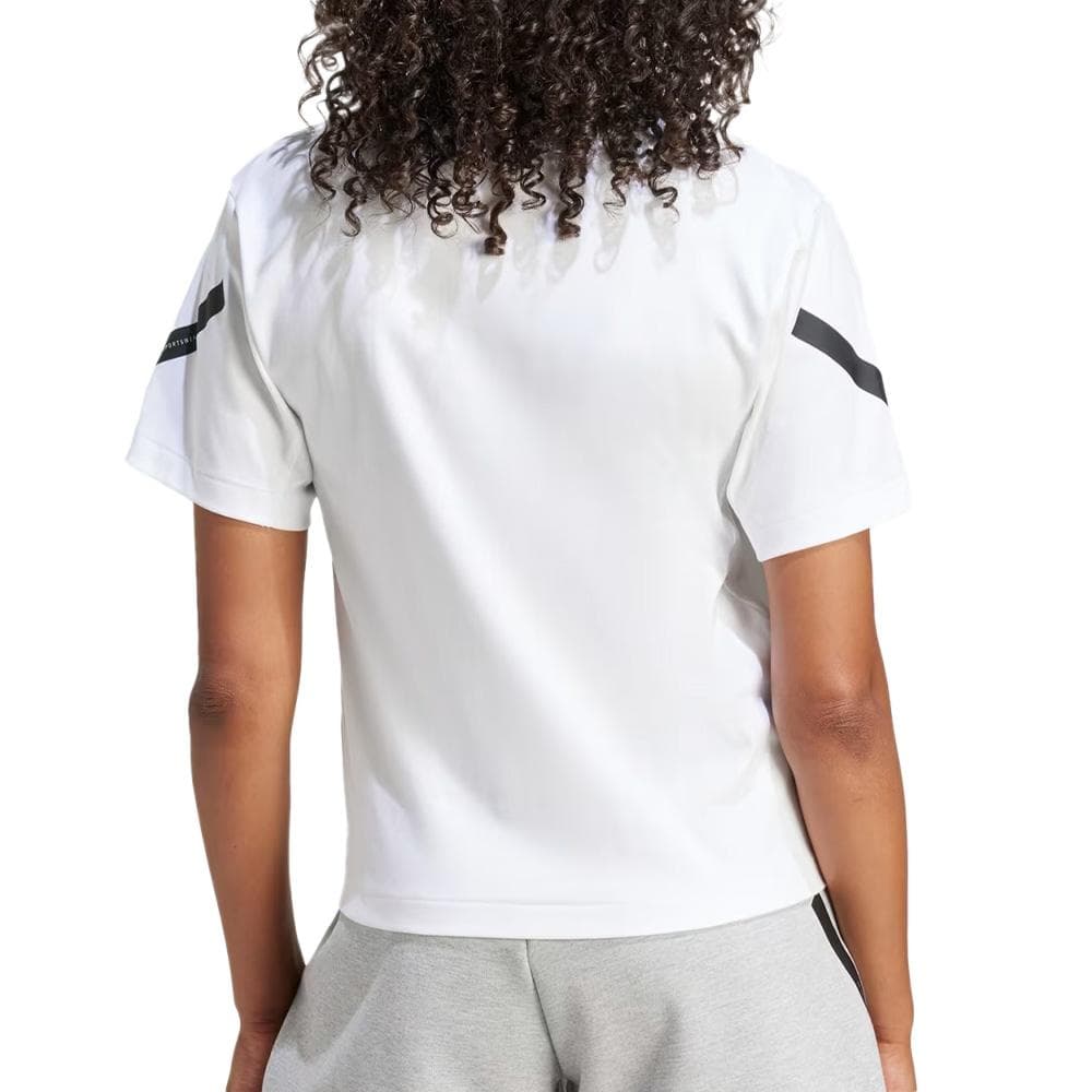T-Shirt Blanc Femme Adidas JE7857 2