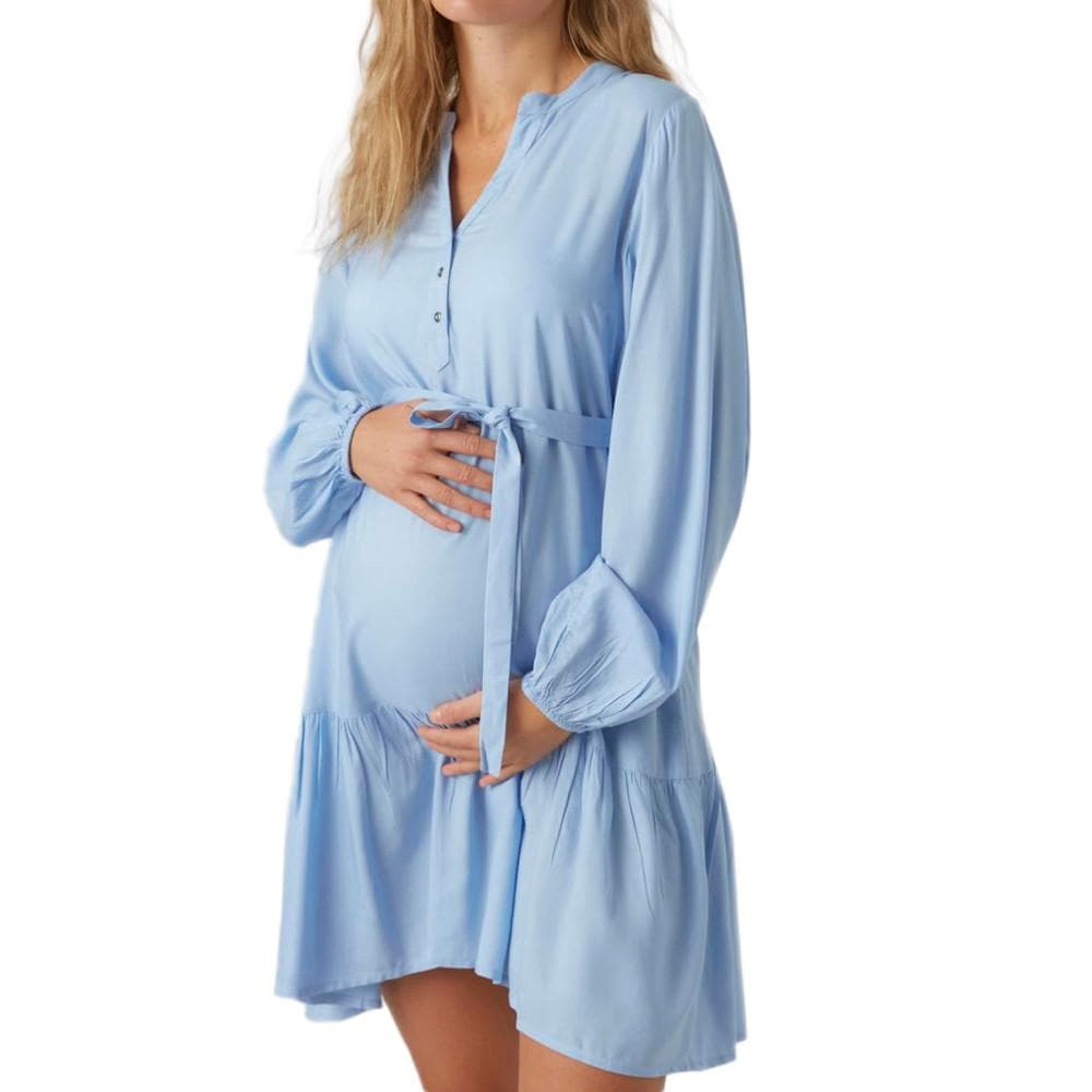 Robe de Grossesse Bleu Femme Mamalicious Mercy 1