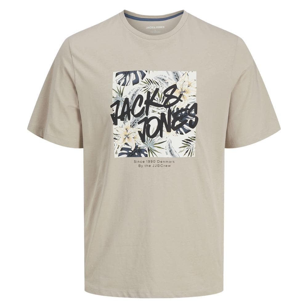 T-shirt Beige Homme Jack & Jones Hawaiitee 1