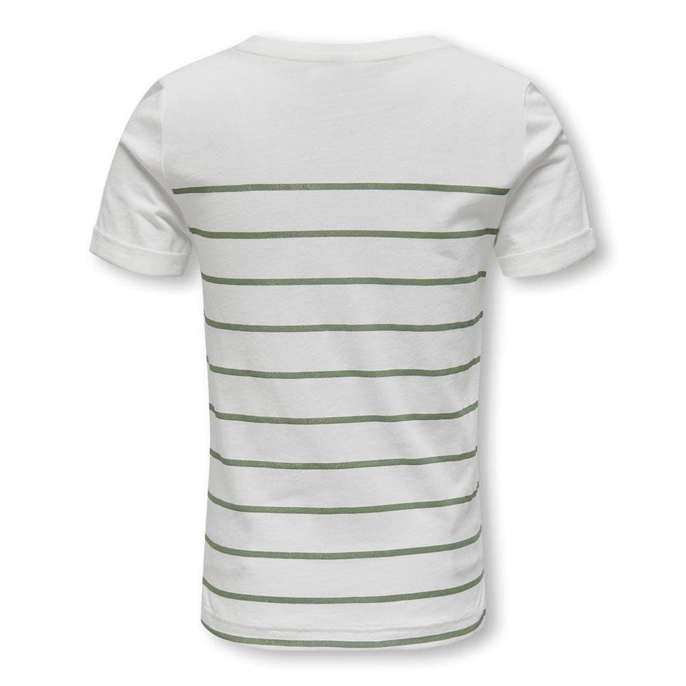 T-shirt Blanc/Vert/Doré Fille Kids ONLY Kogemily 2