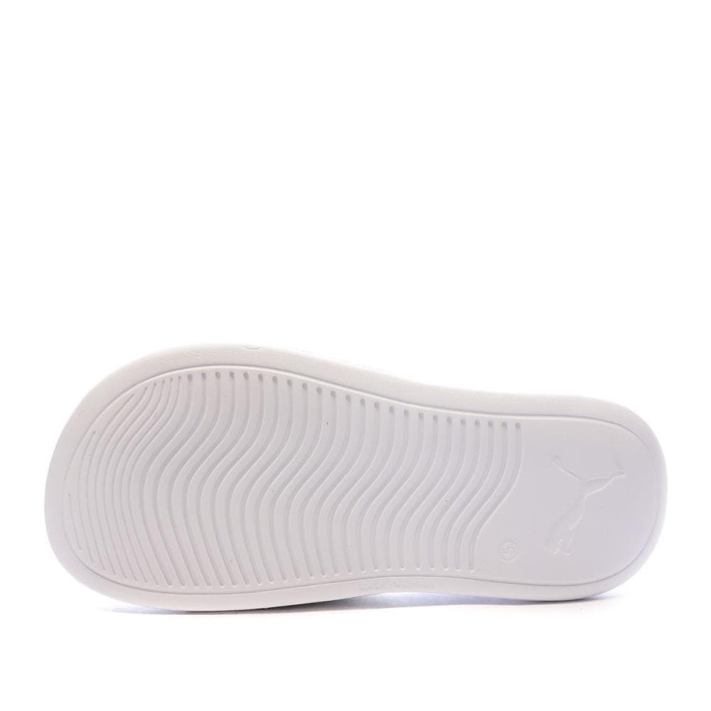 Claquettes Blanche/Argenté Femme Puma Popcat 20 Irridescent 2