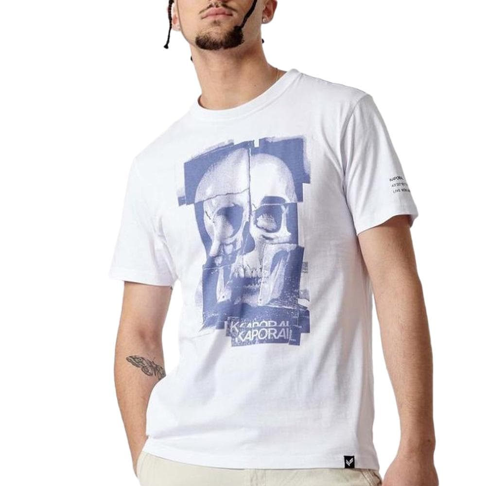 T-Shirt Blanc/Bleu Homme Kaporal BERTO 1