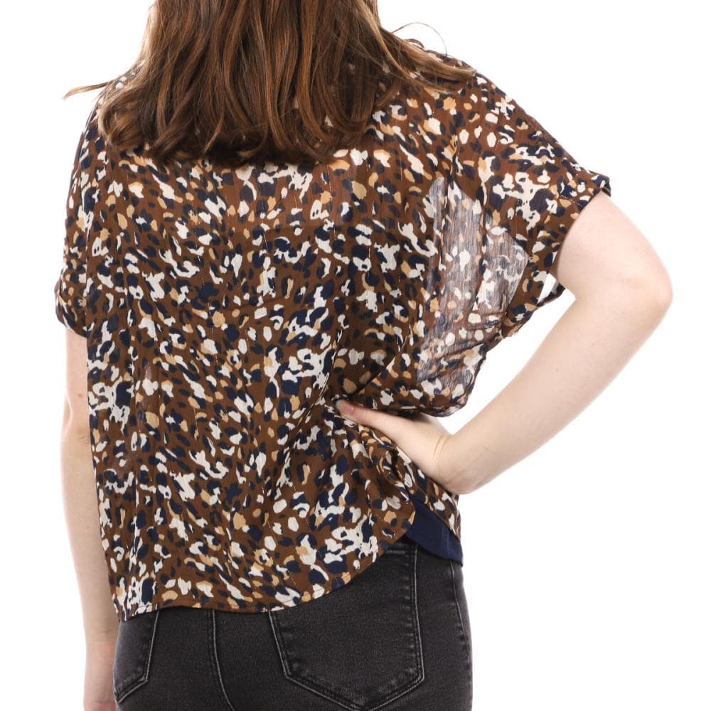 Blouse Marron léopard Femme Only Soph 2