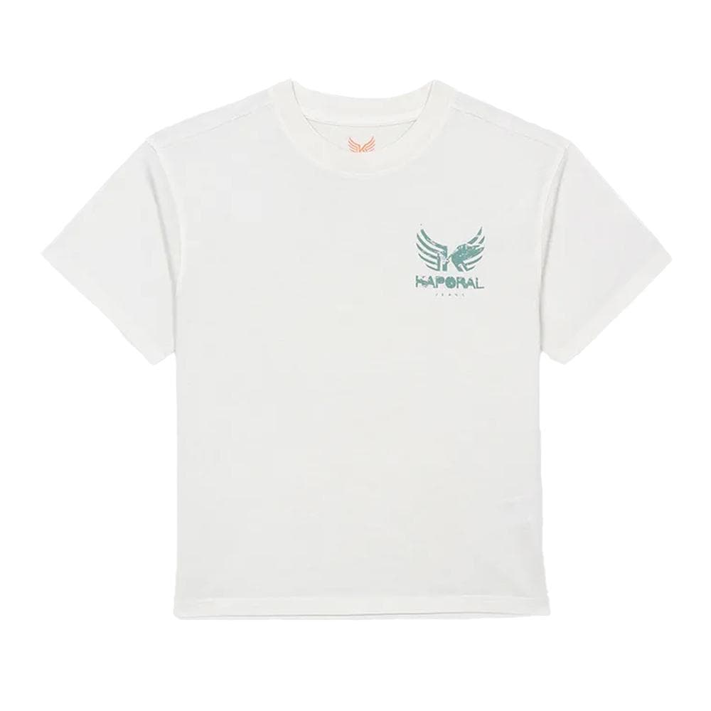 T-Shirt Blanc/Vert Garçon Kaporal Obar 1