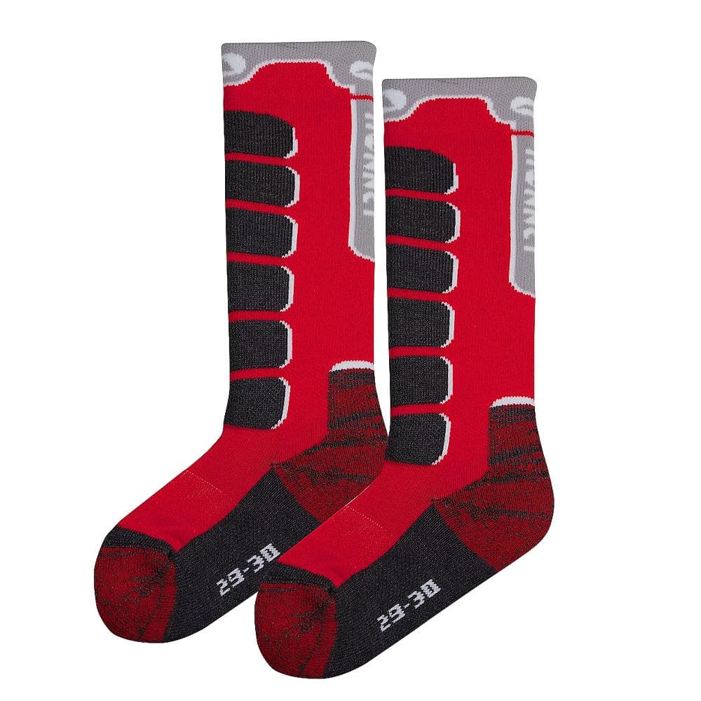 X1 Paire de Chaussettes Rouge/Noir Homme Bas Snowpark 1