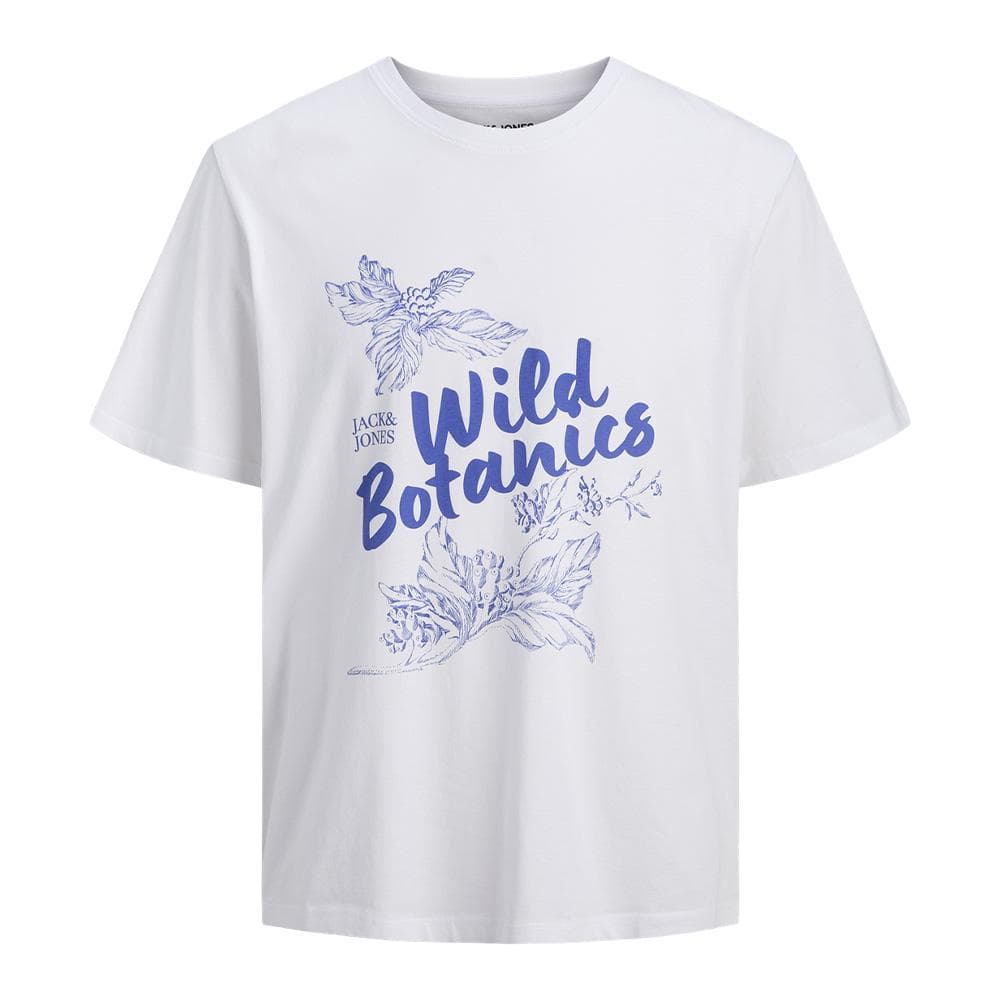 T-Shirt Blanc/Bleu Homme Jack & Jones Larri 1