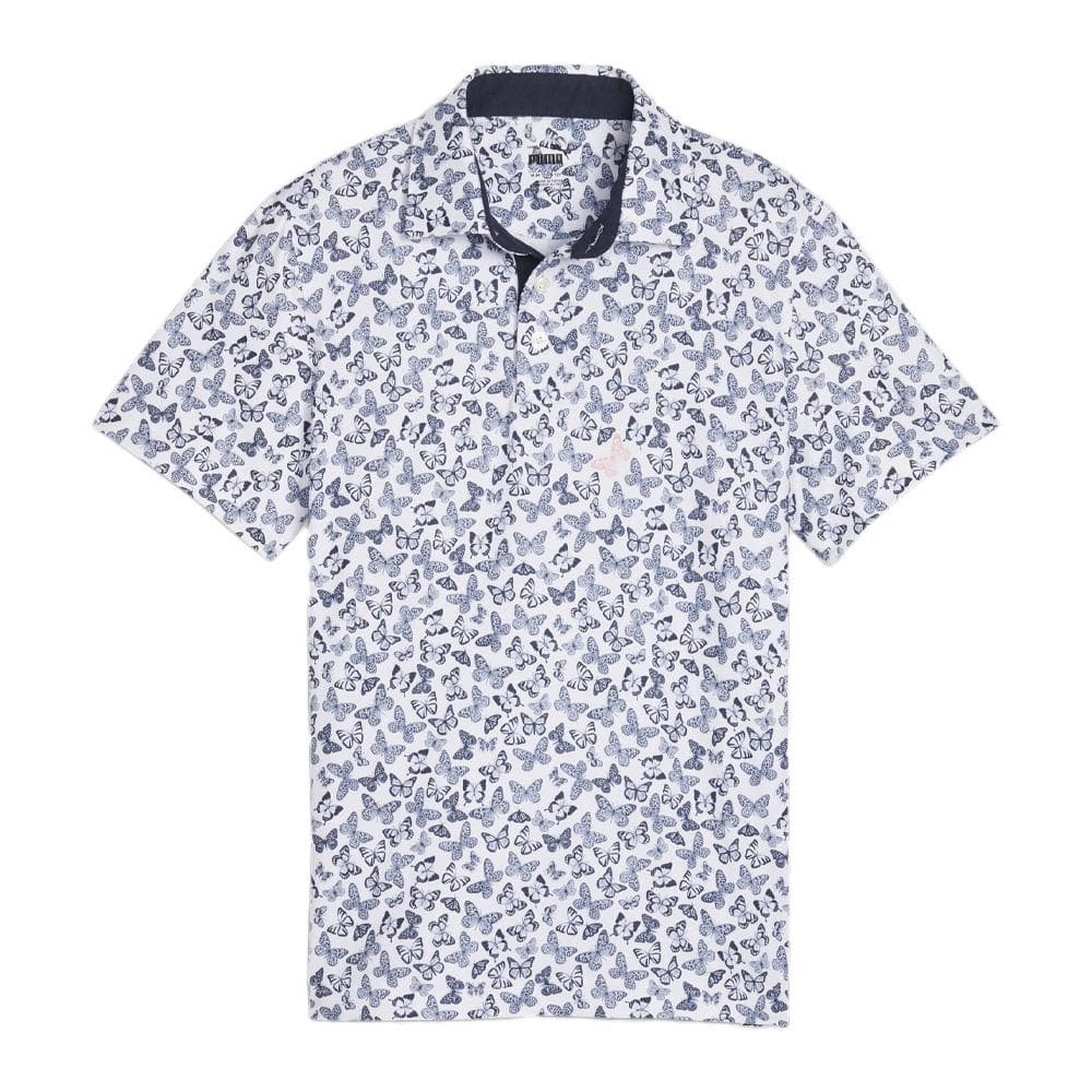 Polo Blanc/Marine Garçon Puma Butterflies 1