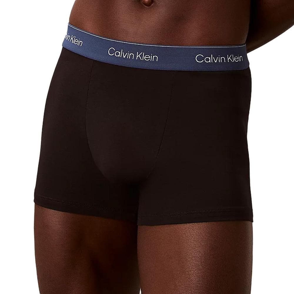 X3 Boxers Noir/Bleu Homme Calvin Klein Jeans Relaxed Fit Trunk 2