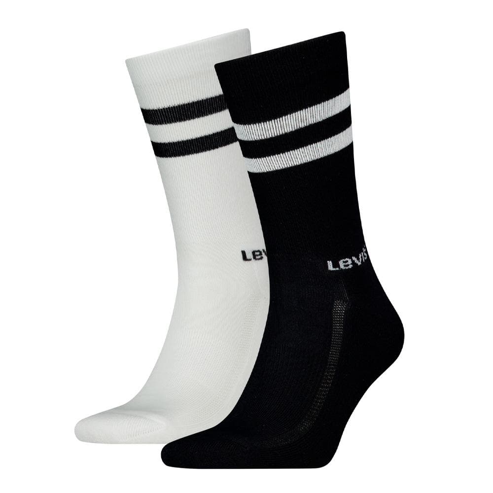 x2 Paires de Chaussettes Blanches/Noires Homme Regatta Stripe 1
