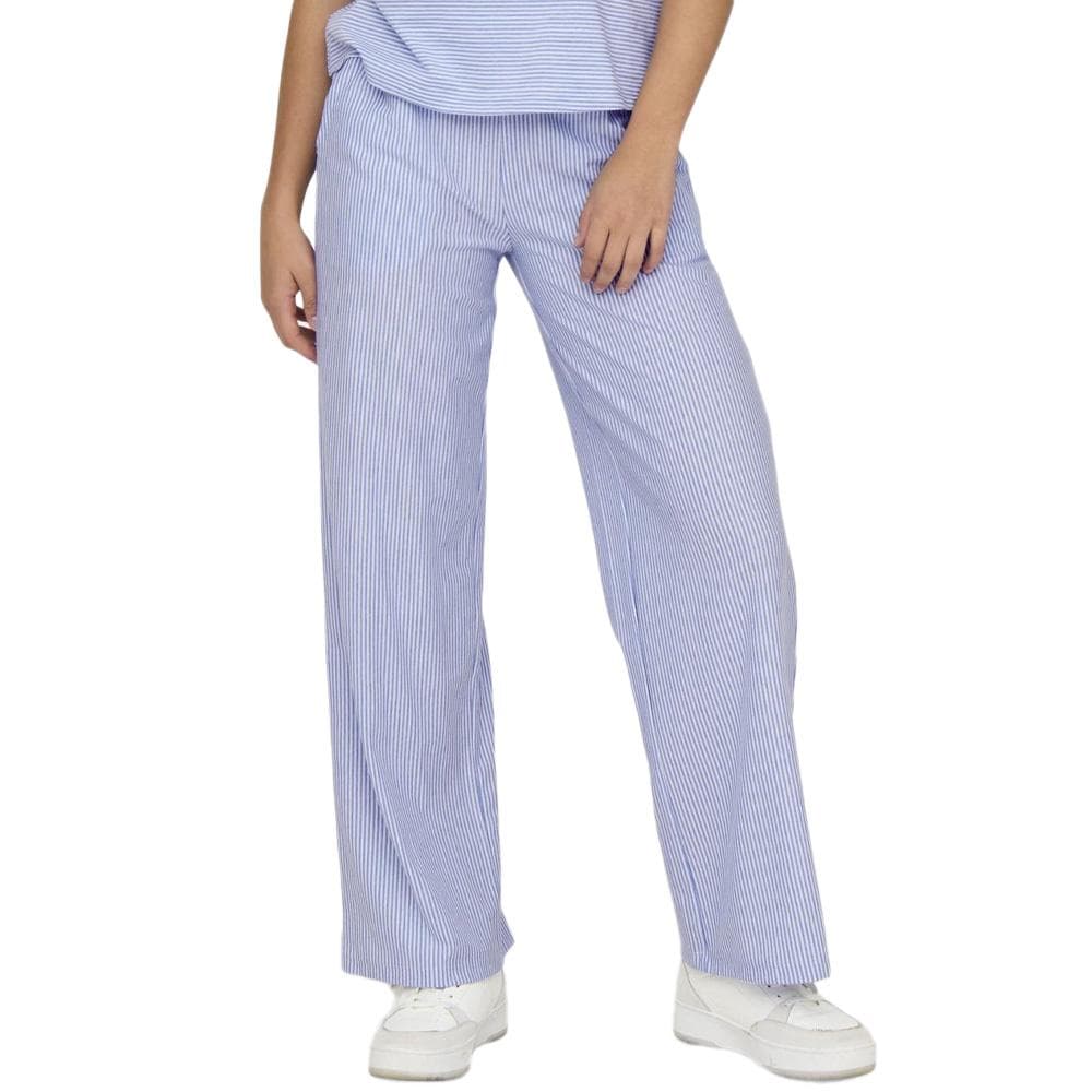 Pantalon Fluide Bleu/Blanc Femme JDY Nelli 1