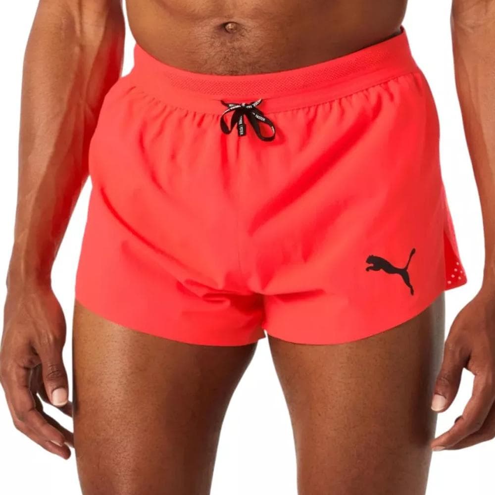 Short de Running Rouge Homme Puma Ultraweave Split 1