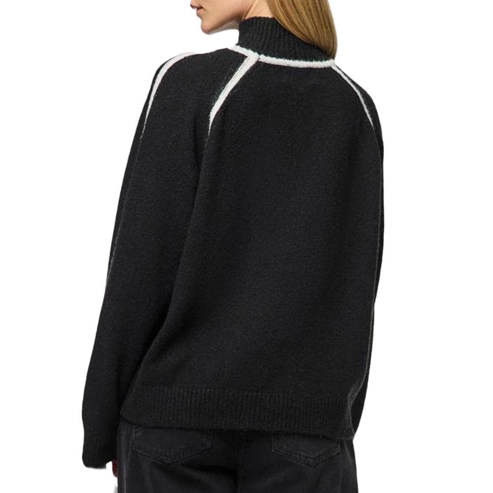 Pull Noir Femme Pieces Lola 2