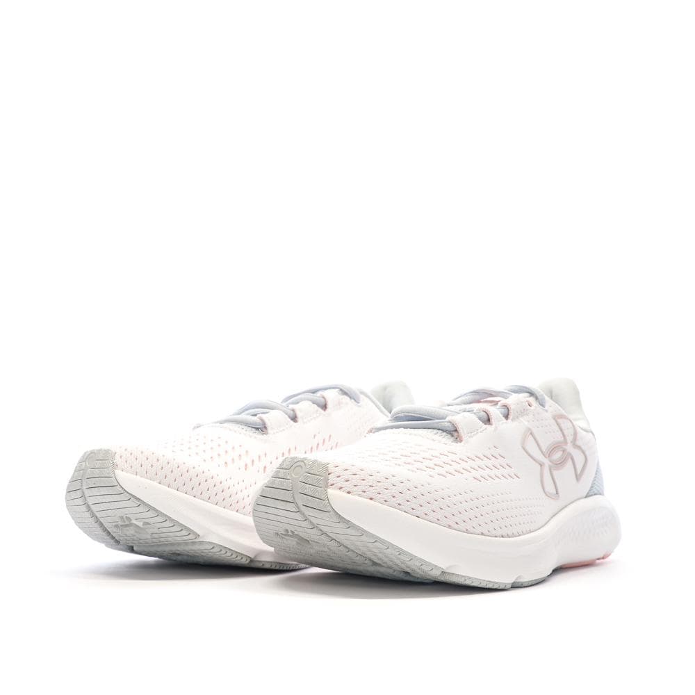 Chaussures de Running Blanches/Bleu/Rose Femme Under Armour Charged Pursuit 6
