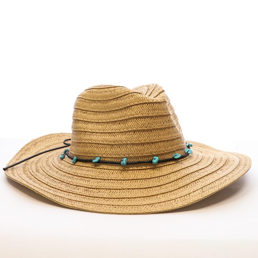 Chapeau de soleil en paille à large bord Via Lorenzo Fedora 2