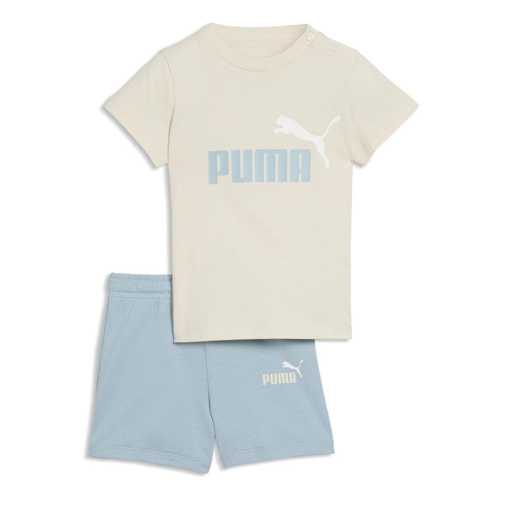 Ensemble Bleu/Beige Garçon Puma Minicats Ess Tee And 1
