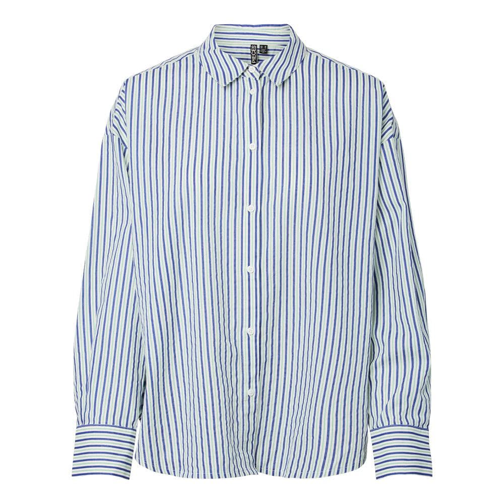 Chemise Blanche/Bleu Femme Pieces Javier 1