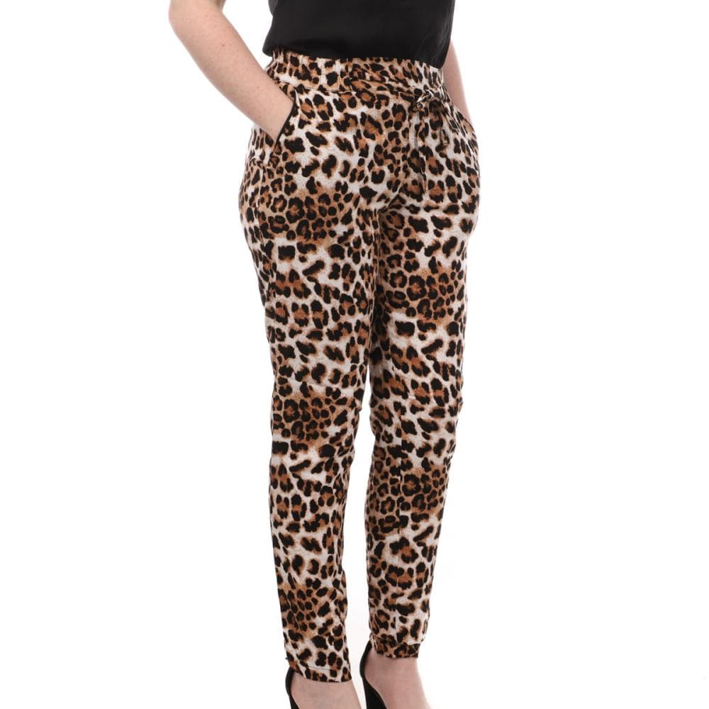 Pantalon Beige Léopard Femme Vero Moda Easy 1