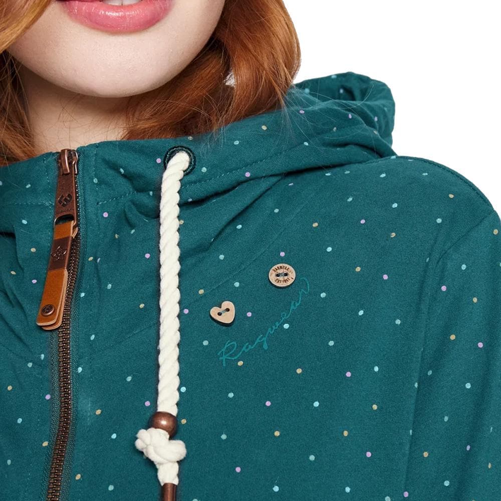Sweat Zippé Vert Femme Ragwear Paya Dots 3