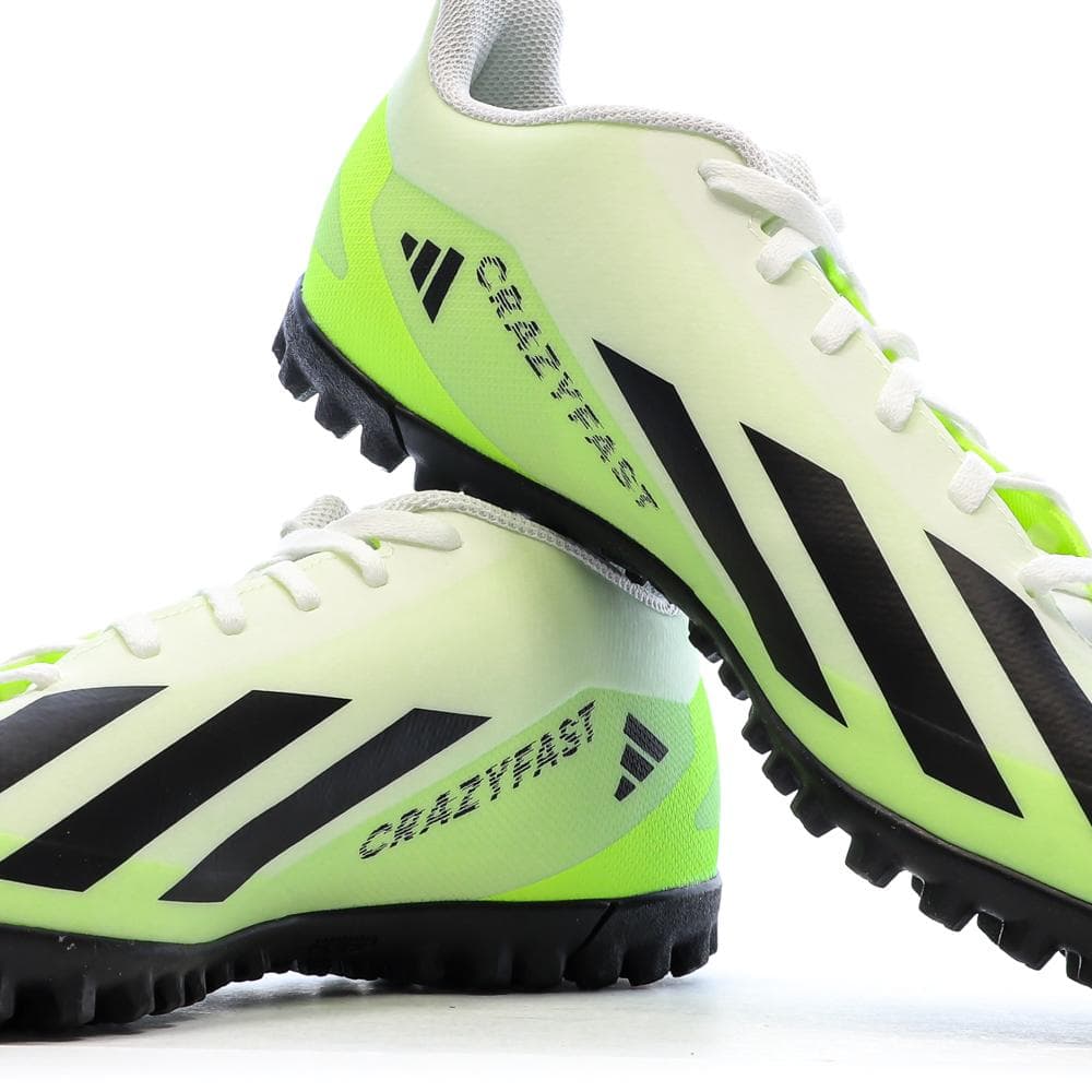 Chaussures de football Blanches/Jaunes/Noires Homme Adidas X Crazyfast 7