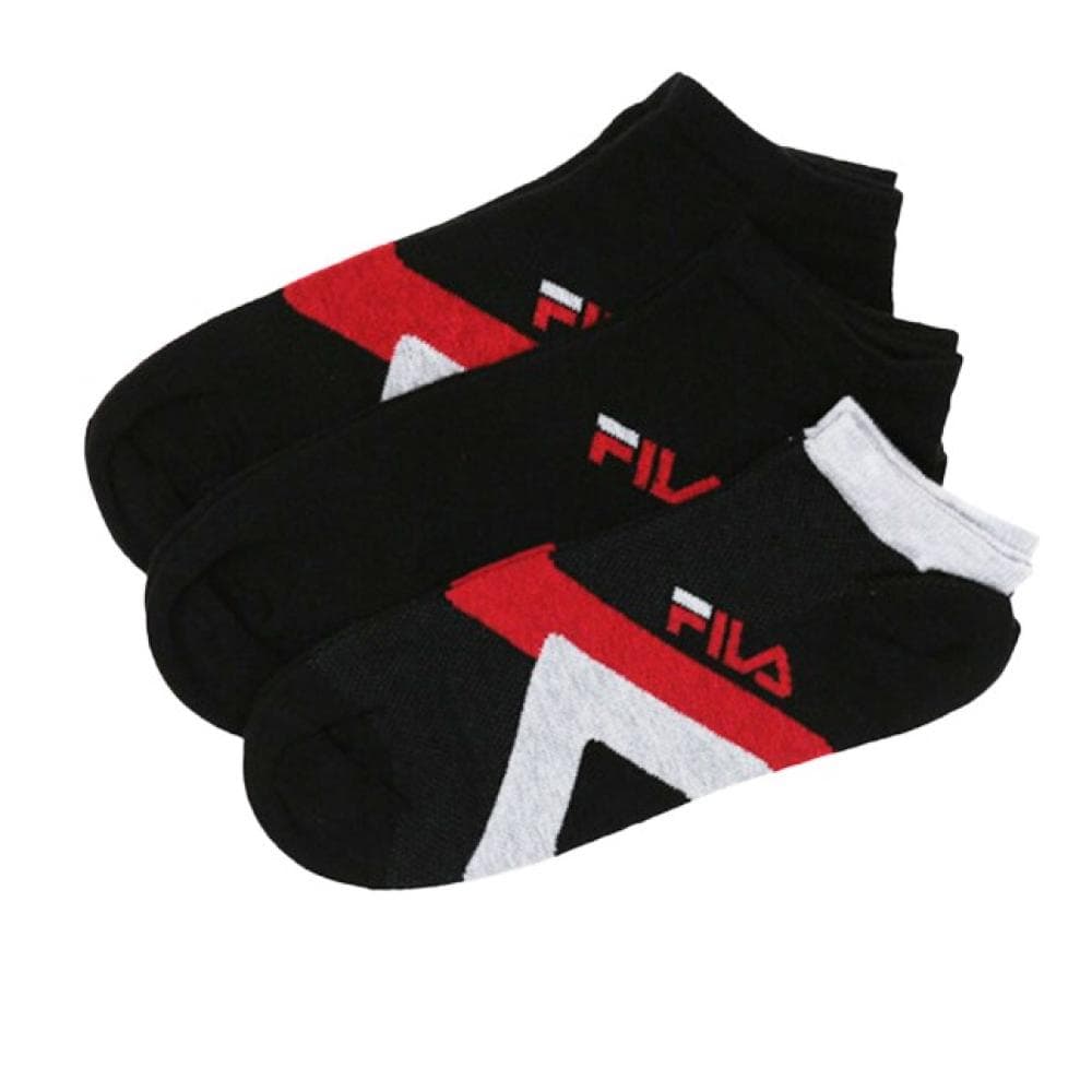 X3 Paires de Chaussettes Noires Mixte Fila Invisible 1